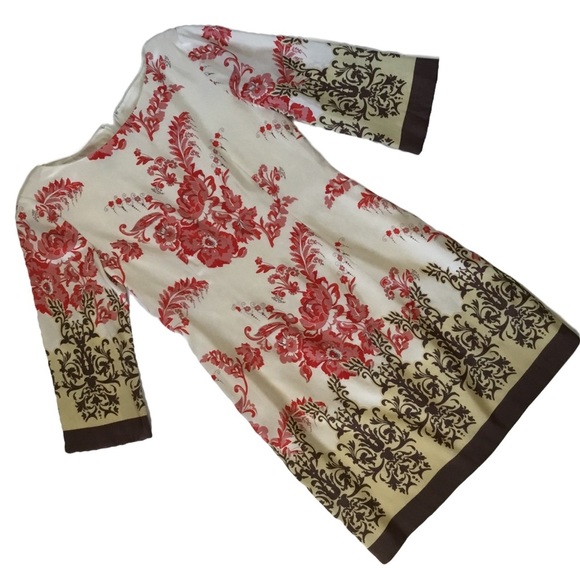 Neiman Marcus Silk Floral Sheath Dress. Sz 4 - Picture 2 of 6